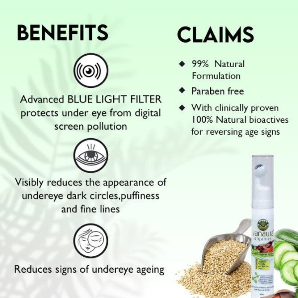 Vanaura Organics Age Defying Undereye Gel Serum-15ml- vanaura organics