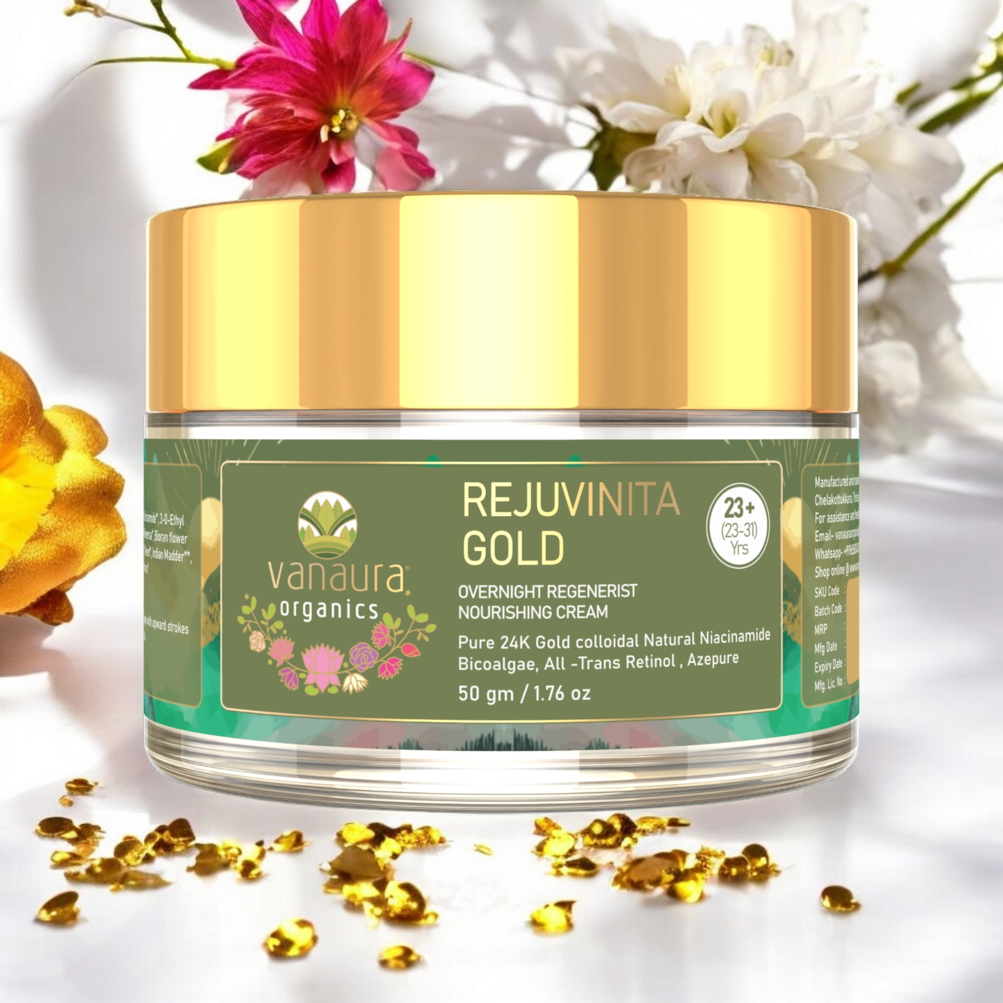 Rejuvinita Gold 23+ (for 23-31yrs)-Overnight Regenerist Nourishing Cream- 50g