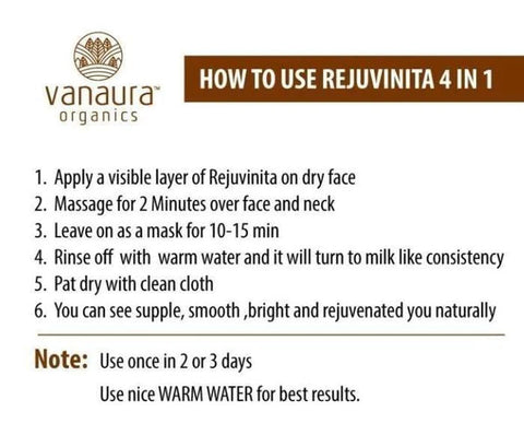 Rejuvinita 4 In 1 Organic Gel (1 Lakh+ Bottles Sold) 50g- vanaura organics