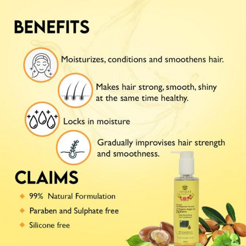 Organic Argan oil and Amla Deep nourishing hair conditioner - Vanaura Organics