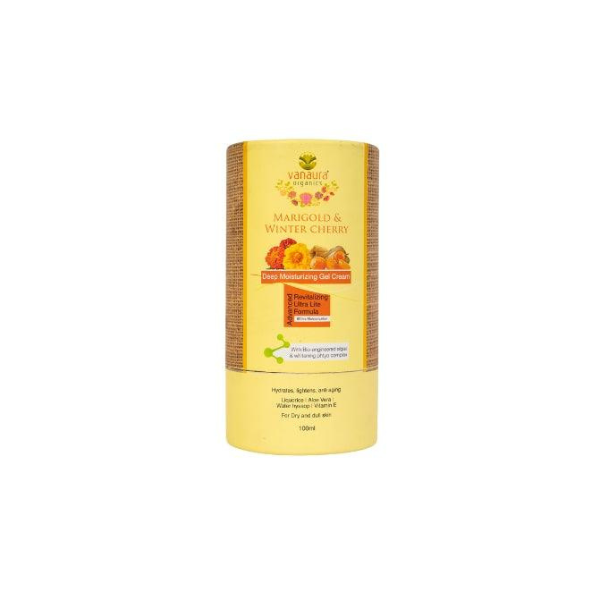 Marigold and Winter cherry Deep moisturizing gel cream for Dry skin - Vanaura Organics