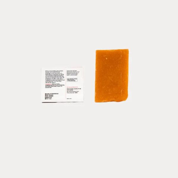 Saffron Herbal Bathing Bar- (Rejuvenating, Brightening, Clarifying)-125g - vanaura organics