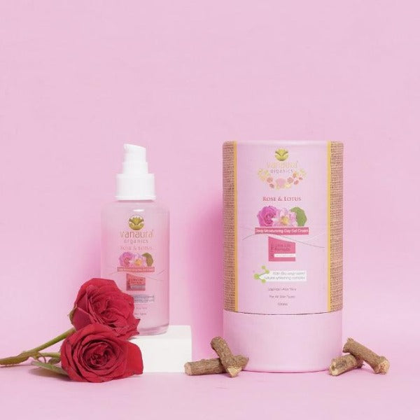 Rose and lotus Deep moisturizing day gel cream With Bio engineered natural whitening complex (All skin types) 100 ML