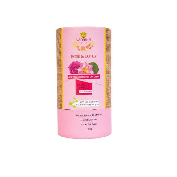 Rose and lotus Deep moisturizing day gel cream With Bio engineered natural whitening complex (All skin types) 100 ML