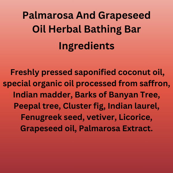 Palmarosa And Grapeseed Oil Herbal Bathing Bars (Rejuvenating, Anti Ageing, Brightening) - Vanaura Organics