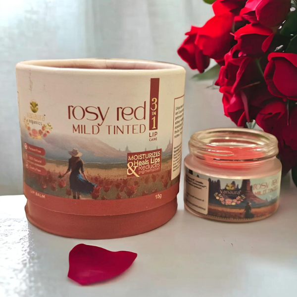  Rosy Red 3-In-1 Lip Balm - Tinted 15g- Vanaura organics